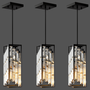 Black Pendant Lights Kitchen Island 3 Pack