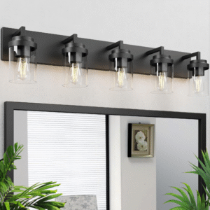 Modern 5-Light Black Bathroom