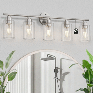 Bathroom Vanity Light Fixtures Brushed Nickel Bathroom Lighting Fixture