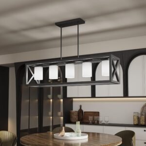 Black White Dining Room Light Fixture