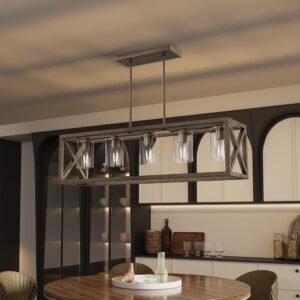 Upgraded Burlywood Dining Room Light Fixture - 5 Light