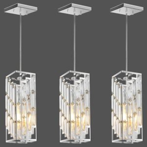 Chrome Pendant Lights Kitchen Island 3 Pack