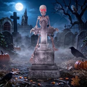 46In-Halloween-Tombstone-Skeleton